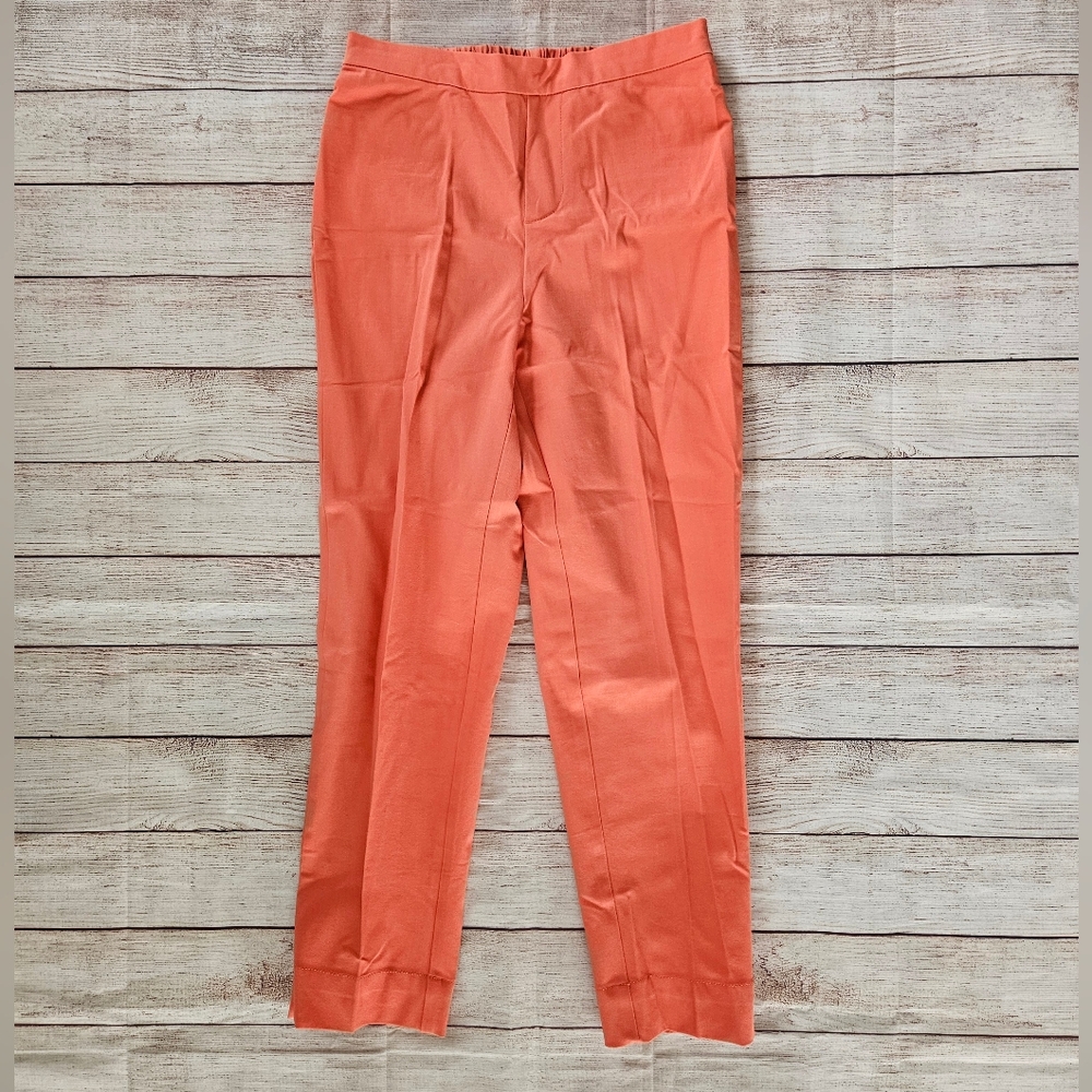Isaac Mizrahi Hot Coral Crop Dress Pants